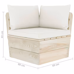 VidaXL 3063350 banc de jardin Bois, Polyester - Vue supplémentaire 7