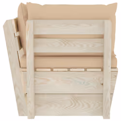 VidaXL 3063351 banc de jardin Bois, Polyester - Vue supplémentaire 4