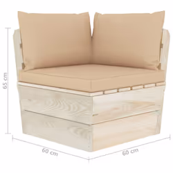 VidaXL 3063351 banc de jardin Bois, Polyester - Vue supplémentaire 7