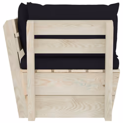 VidaXL 3063355 banc de jardin Bois, Polyester - Vue supplémentaire 4