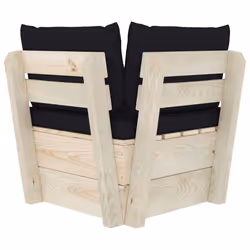VidaXL 3063355 banc de jardin Bois, Polyester - Vue supplémentaire 5