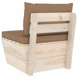 VidaXL 3063356 banc de jardin Bois, Polyester - Vue supplémentaire 5