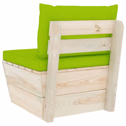 VidaXL 3063359 banc de jardin Bois, Polyester - Vue supplémentaire 5