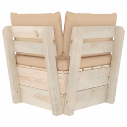 VidaXL 3063363 banc de jardin Bois, Polyester - Vue supplémentaire 5