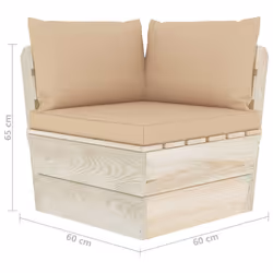 VidaXL 3063363 banc de jardin Bois, Polyester - Vue supplémentaire 7