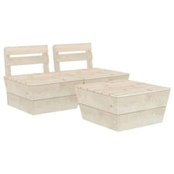 vidaXL Salon de jardin palette 3 pcs Bois d'épicéa imprégné - TU