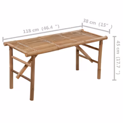 VidaXL 3063851 banc de jardin Bambou - Vue supplémentaire 8
