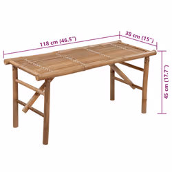 VidaXL 3063860 banc de jardin Bambou - Vue supplémentaire 8