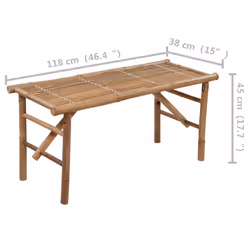 VidaXL 3063865 banc de jardin Bambou - Vue supplémentaire 7