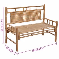 VidaXL 3063887 banc de jardin Bambou - Vue supplémentaire 7