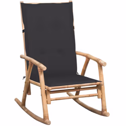 VidaXL 3063903, Terrace, Siège rembourré, Bambou, Anthracite, Polyester, 660 mm