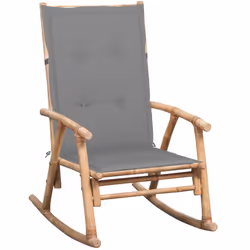 VidaXL 3063904, Terrace, Siège rembourré, Bambou, Gris, Polyester, 660 mm