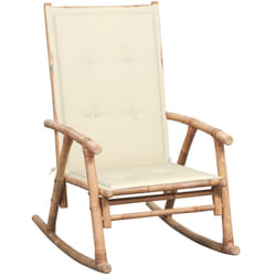 VidaXL 3063905 chaise d'extérieur Terrace Siège rembourré Bambou Crème