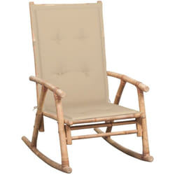 vidaXL Chaise à bascule avec coussin bambou