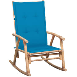 VidaXL 3063907 chaise d'extérieur Terrace Siège rembourré Bambou Bleu