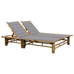 VidaXL 3063946 chaise d'extérieur Linge Siège rembourré Bambou Gris
