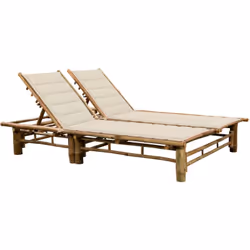 VidaXL 3063947, Linge, Siège rembourré, Bambou, Crème, Polyester, 1300 mm