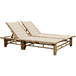 VidaXL 3063947 chaise d'extérieur Linge Siège rembourré Bambou Crème