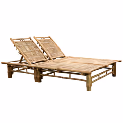 VidaXL 3063949 chaise d'extérieur Linge Siège rembourré Bambou Bleu