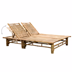VidaXL 3063949 chaise d'extérieur Linge Siège rembourré Bambou Bleu