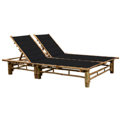VidaXL 3063952 chaise d'extérieur Linge Siège rembourré Bambou Noir