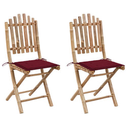 VidaXL 3063996 chaise d'extérieur Terrace Siège rembourré Bambou Rouge