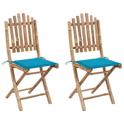 VidaXL 3063997 chaise d'extérieur Terrace Siège rembourré Bambou Bleu