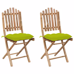 VidaXL 3063998, Terrace, Siège rembourré, Bambou, Vert, Polyester, 500 mm