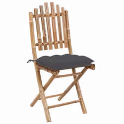 VidaXL 3064002 chaise d'extérieur Terrace Siège rembourré Bambou Anthracite