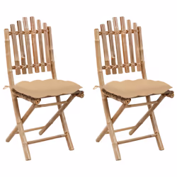 VidaXL 3064005, Terrace, Siège rembourré, Bambou, Beige, Polyester, 500 mm