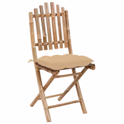 VidaXL 3064005 chaise d'extérieur Terrace Siège rembourré Bambou Beige