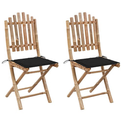 VidaXL 3064009 chaise d'extérieur Terrace Siège rembourré Bambou Noir