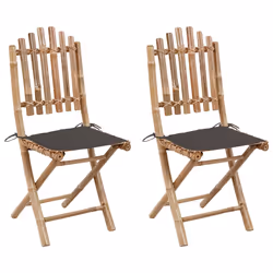 VidaXL 3064010, Terrace, Siège rembourré, Bambou, Taupe, Polyester, 500 mm