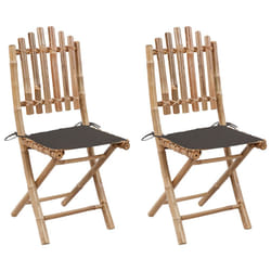 VidaXL 3064010 chaise d'extérieur Terrace Siège rembourré Bambou Taupe