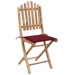 VidaXL 3064011 chaise d'extérieur Terrace Siège rembourré Bambou Rouge - Vue supplémentaire 2
