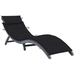 VidaXL 3064051 chaise d'extérieur Linge Siège rembourré Bois d'acacia Noir