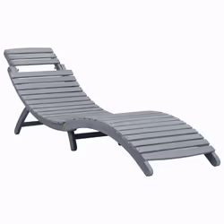 VidaXL 3064051 chaise d'extérieur Linge Siège rembourré Bois d'acacia Noir