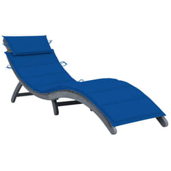 VidaXL 3064054 chaise d'extérieur Linge Siège rembourré Bois d'acacia Bleu