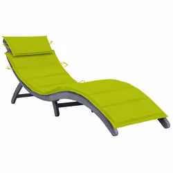 VidaXL 3064055, Linge, Siège rembourré, Bois d'acacia, Vert, Polyester, 186 cm