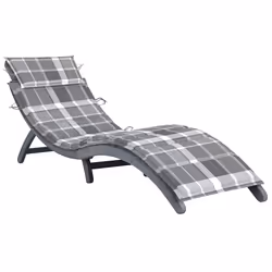 VidaXL 3064058, Linge, Siège rembourré, Bois d'acacia, Polyester, 186 cm, 58 cm