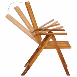 VidaXL 3064067 chaise d'extérieur Terrace Siège rembourré Bois d'acacia Taupe - Vue supplémentaire 5