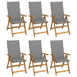 VidaXL 3064090 chaise d'extérieur Terrace Siège rembourré Bois d'acacia Gris