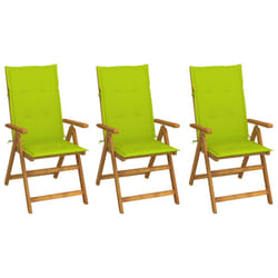 VidaXL 3064100 chaise d'extérieur Terrace Siège rembourré Bois d'acacia Vert