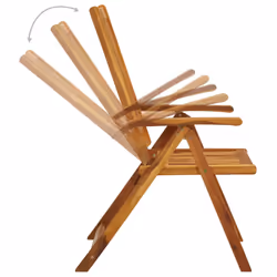 VidaXL 3064100 chaise d'extérieur Terrace Siège rembourré Bois d'acacia Vert - Vue supplémentaire 5
