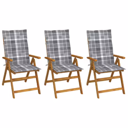 VidaXL 3064103, Terrace, Siège rembourré, Bois d'acacia, Polyester, 570 mm, 690 mm