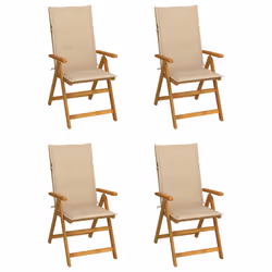 VidaXL 3064122, Terrace, Siège rembourré, Bois d'acacia, Beige, Polyester, 570 mm