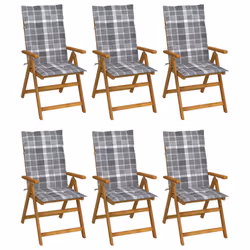 VidaXL 3064133, Terrace, Siège rembourré, Bois d'acacia, Polyester, 570 mm, 690 mm