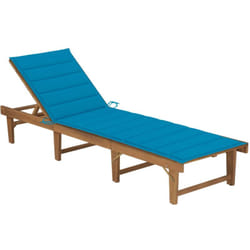Vidaxl - Chaise longue pliable avec coussin Bois d'acacia solide