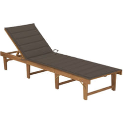 Vidaxl - Chaise longue pliable avec coussin Bois d'acacia solide
