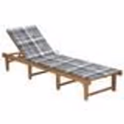 vidaXL Chaise longue pliable avec coussin Bois d'acacia solide - TU